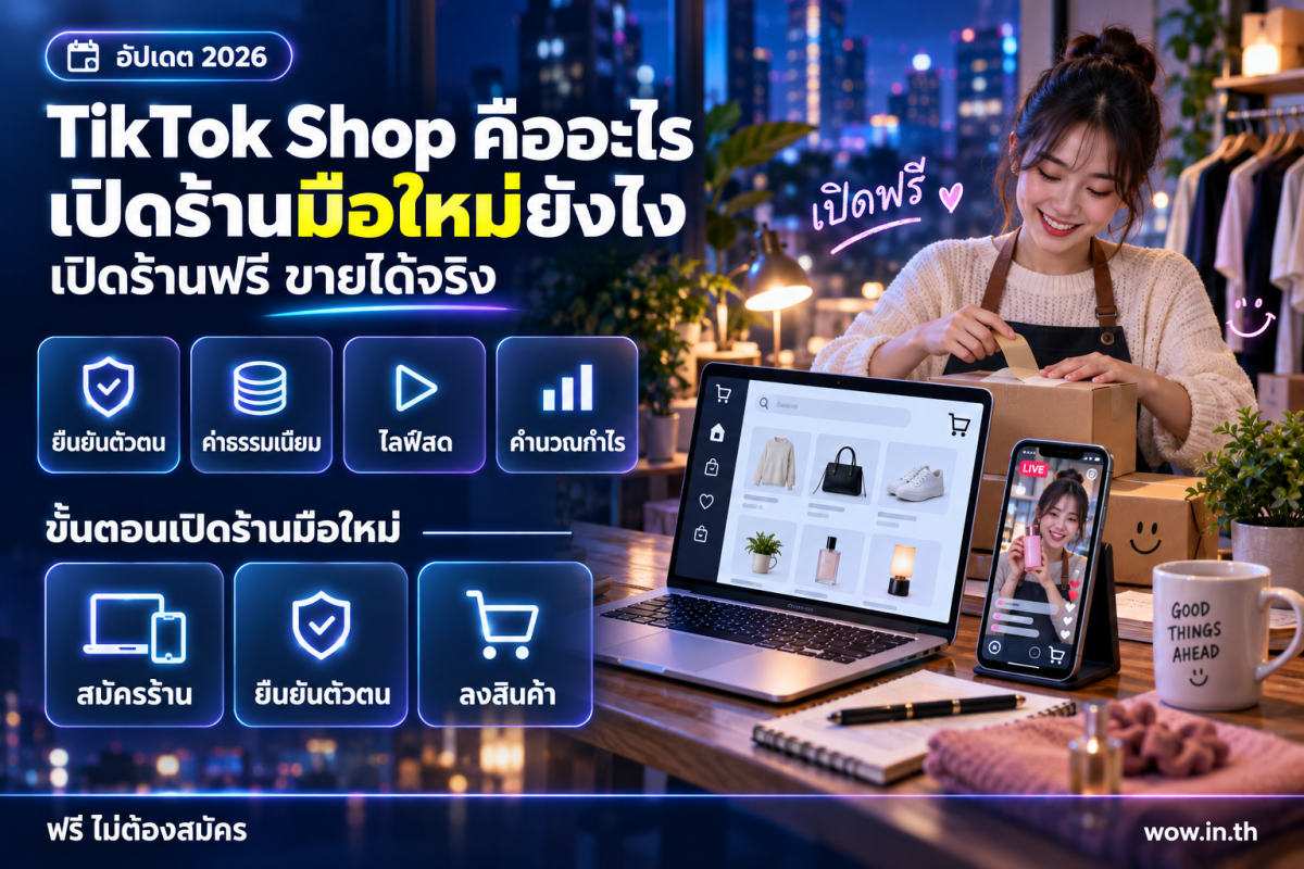 มือใหม่กำลังเปิดร้านและถ่ายคลิปขายของใน TikTok Shop