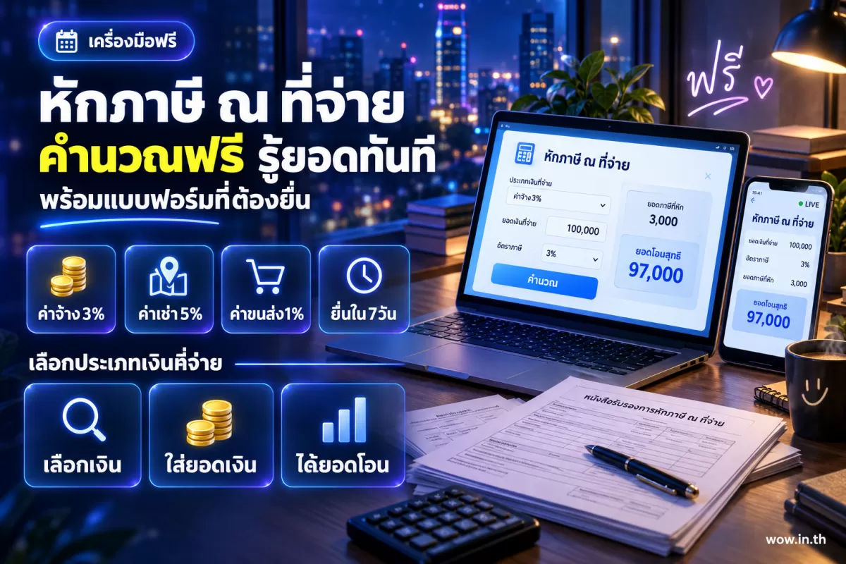 คำนวณหัก ณ ที่จ่าย